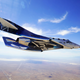VSS Unity gliding back home after its second supersonic flight in 2018.